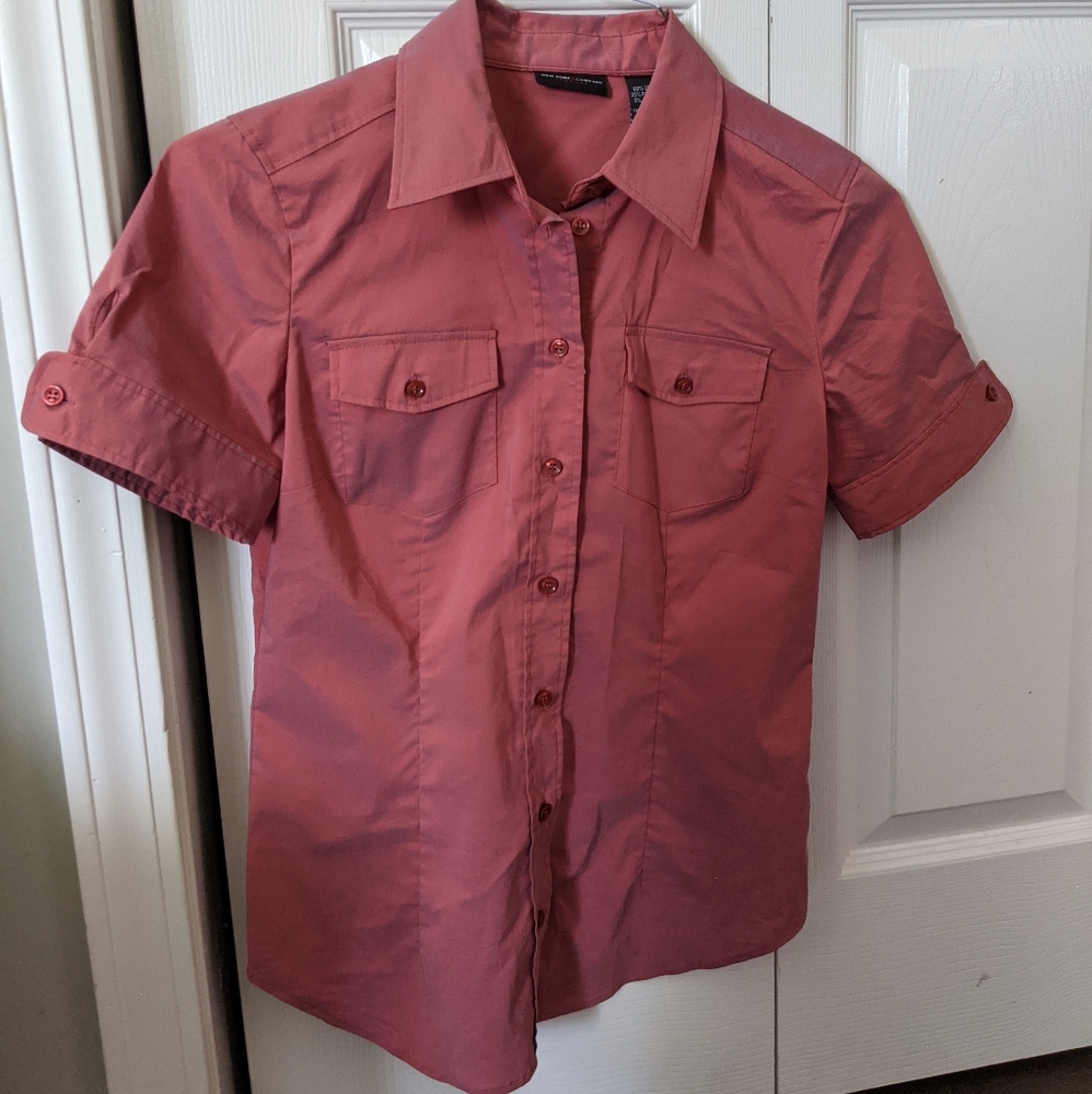 Dusty fuchsia work blouse